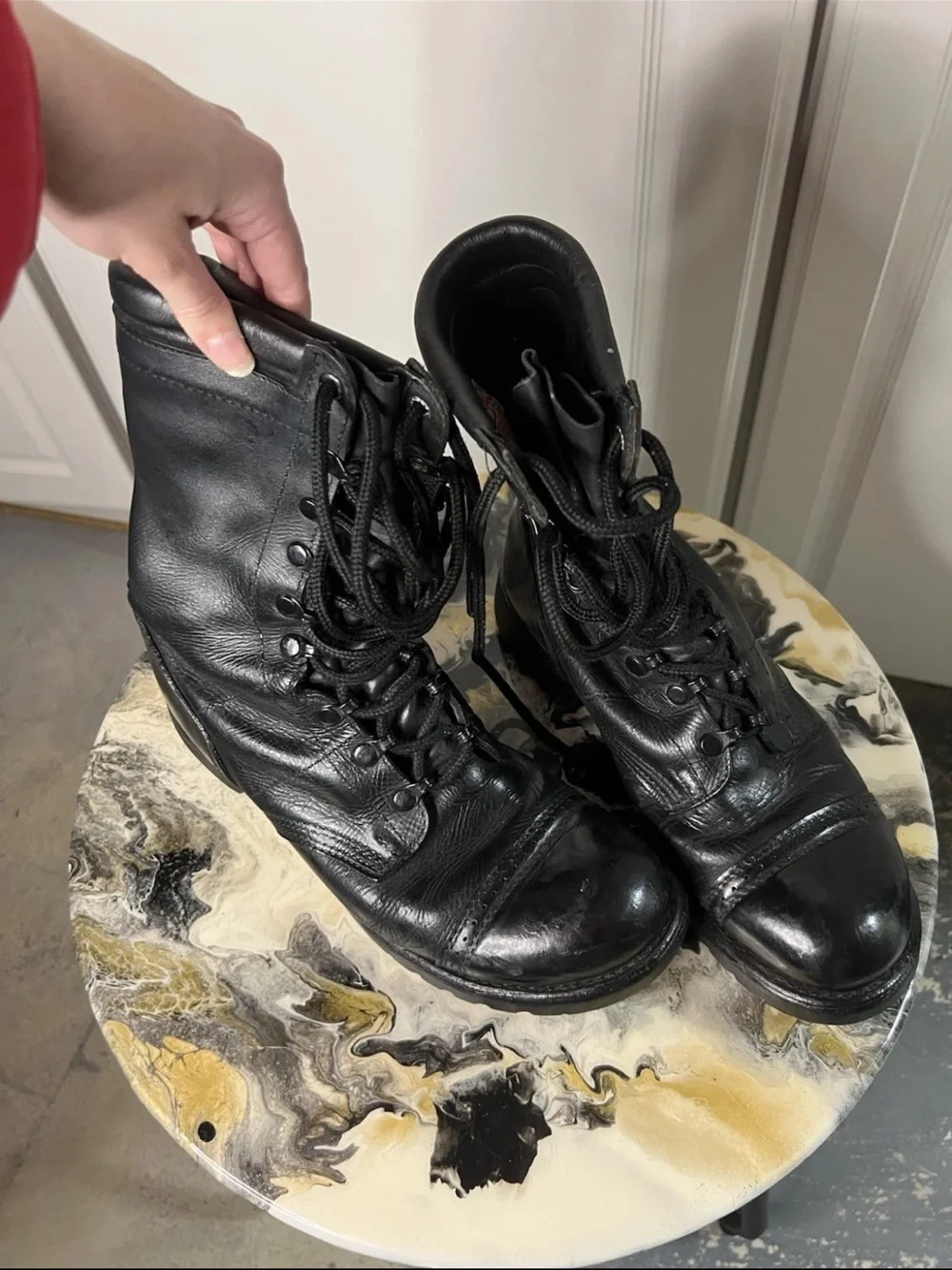 Vintage Corcoran 10” Field Boots Black Leather Made in USA